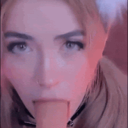 E-Girl Goes Wild Sucking Her Dildo with Ahegao Face Play