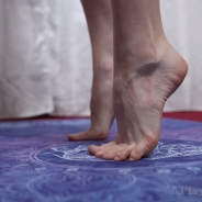 On tiptoes like ballerina